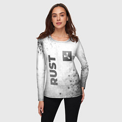 Лонгслив женский Rust - white gradient вертикально, цвет: 3D-принт — фото 2