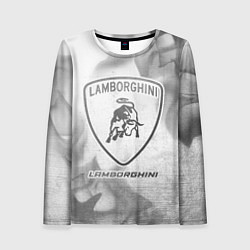 Женский лонгслив Lamborghini - white gradient