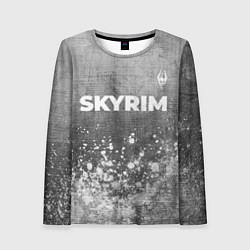 Женский лонгслив Skyrim - grey gradient посередине