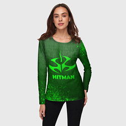 Лонгслив женский Hitman - green gradient, цвет: 3D-принт — фото 2