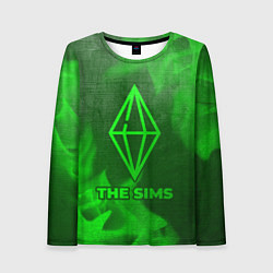 Женский лонгслив The Sims - green gradient