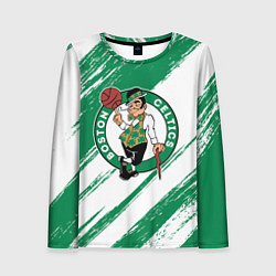 Женский лонгслив Boston Celtics white and green