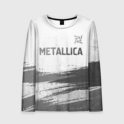 Женский лонгслив Metallica - white gradient посередине