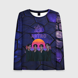 Лонгслив женский Astro retro style, цвет: 3D-принт