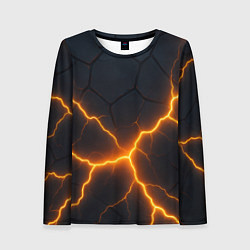 Лонгслив женский Молнии и черные плиты, цвет: 3D-принт