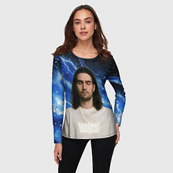 Лонгслив женский Bones глаза закрыты, цвет: 3D-принт — фото 2