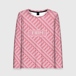 Женский лонгслив Плавающий эффект - Фирм розовый