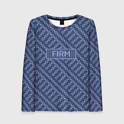 Женский лонгслив Плавающий эффект - Фирм синий