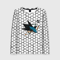 Женский лонгслив Сан Хосе Шаркс - белые плиты