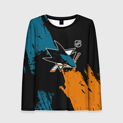 Лонгслив женский Сан Хосе Шаркс - два цвета, цвет: 3D-принт