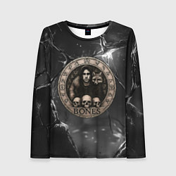 Женский лонгслив Bones с лисой - готика