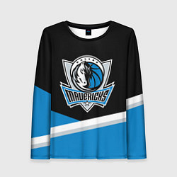 Лонгслив женский Даллас Маверикс - линии, цвет: 3D-принт
