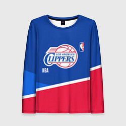 Лонгслив женский LA Clippers - basketball, цвет: 3D-принт