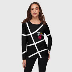 Лонгслив женский Майами Хит - баскетбольный линии, цвет: 3D-принт — фото 2