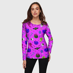 Лонгслив женский Halloween pink, цвет: 3D-принт — фото 2