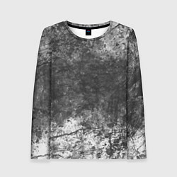 Женский лонгслив Абстракция - grey and white wall with cracks