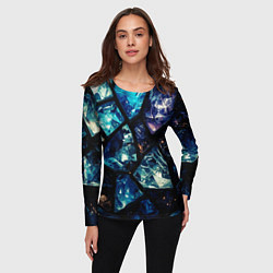 Лонгслив женский Текстура драгоценных камней, цвет: 3D-принт — фото 2