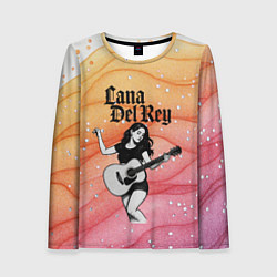 Лонгслив женский Lana Del Rey в образе гитаристки, цвет: 3D-принт