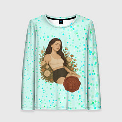 Женский лонгслив Lana Del Rey сидит в цветах