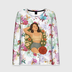 Женский лонгслив Lana Del Rey в полевых цветах