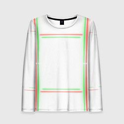 Лонгслив женский Neon light green red, цвет: 3D-принт