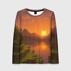 Лонгслив женский Закат - Minecraft, цвет: 3D-принт