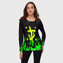 Лонгслив женский Doom кислотное лого, цвет: 3D-принт — фото 2