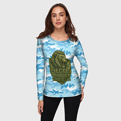 Лонгслив женский Честь выше высоты ВДВ, цвет: 3D-принт — фото 2