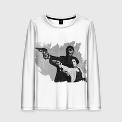 Лонгслив женский Леон рисунок, цвет: 3D-принт
