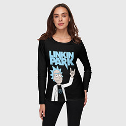 Лонгслив женский Linkin Park и Рик Санчес из Рик и Морти, цвет: 3D-принт — фото 2