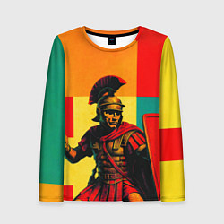 Лонгслив женский Римский легионер поп-арт, цвет: 3D-принт