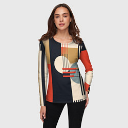 Лонгслив женский Баухаус - текстура, цвет: 3D-принт — фото 2