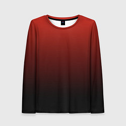 Лонгслив женский Red gradient, цвет: 3D-принт