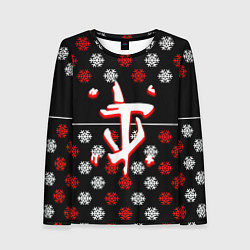 Женский лонгслив Doom winter pattern steel