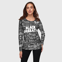 Лонгслив женский Black Sabbath pattern, цвет: 3D-принт — фото 2