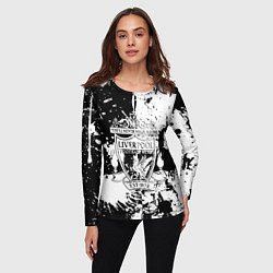 Лонгслив женский Liverpool краски текстура, цвет: 3D-принт — фото 2