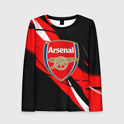 Лонгслив женский Arsenal абстракция полосы, цвет: 3D-принт