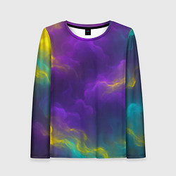 Лонгслив женский Смешение красок, цвет: 3D-принт