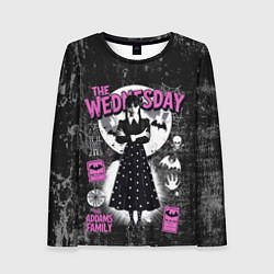Лонгслив женский Уэнсдэй из семейки Аддамс, цвет: 3D-принт