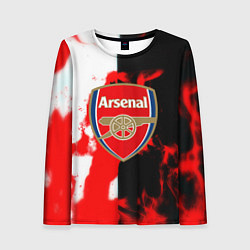 Лонгслив женский Арсенал огонь, цвет: 3D-принт