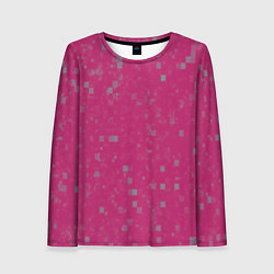 Лонгслив женский Color pink brown squares, цвет: 3D-принт