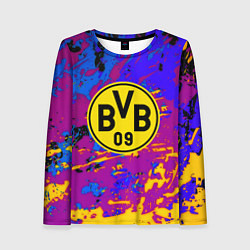Лонгслив женский Borussia абстрактные краски, цвет: 3D-принт