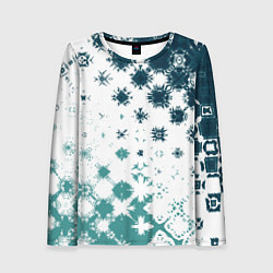 Лонгслив женский Узорчатые пятна по диагонали, цвет: 3D-принт