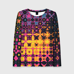 Лонгслив женский Фиолетово-желтая метаморфоза, цвет: 3D-принт