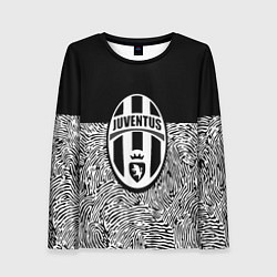 Лонгслив женский Juventus отпечатки текстура, цвет: 3D-принт