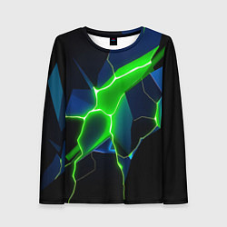 Лонгслив женский Neon green glow, цвет: 3D-принт