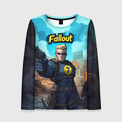 Женский лонгслив Fallout смотритель с пистолетом