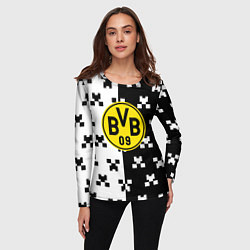 Лонгслив женский Borussia pattern minecraft, цвет: 3D-принт — фото 2
