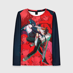 Женский лонгслив Битва с Резе Человек бензопила