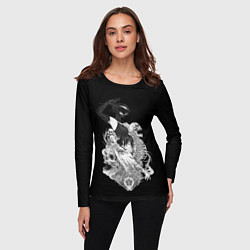 Лонгслив женский Резе демон бомба Человек бензопила, цвет: 3D-принт — фото 2